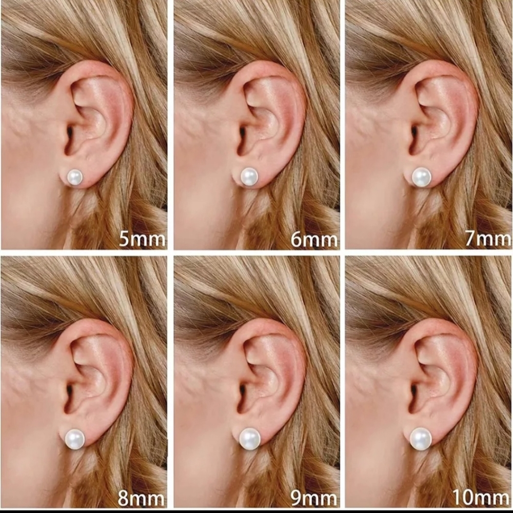 One Pair Of Pearl Earrings Sterling silver - Picture 5 of 6